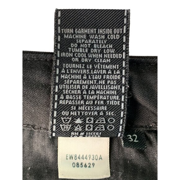 7 For All Mankind B(air) Black Skinny Jeans Womens Size 32 Raw Hem Crop GUC 8110 - Picture 7 of 10